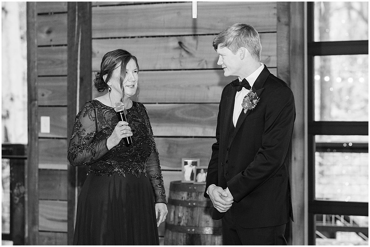 Parent dances at fall wedding at 3 Fat Labs in Greencastle, Indiana