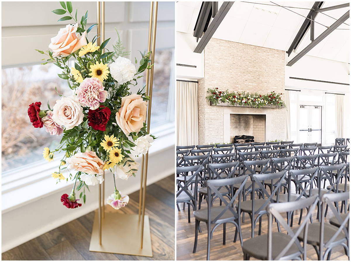 Wedding venue details for Iron & Ember events wedding in Carmel, Indiana