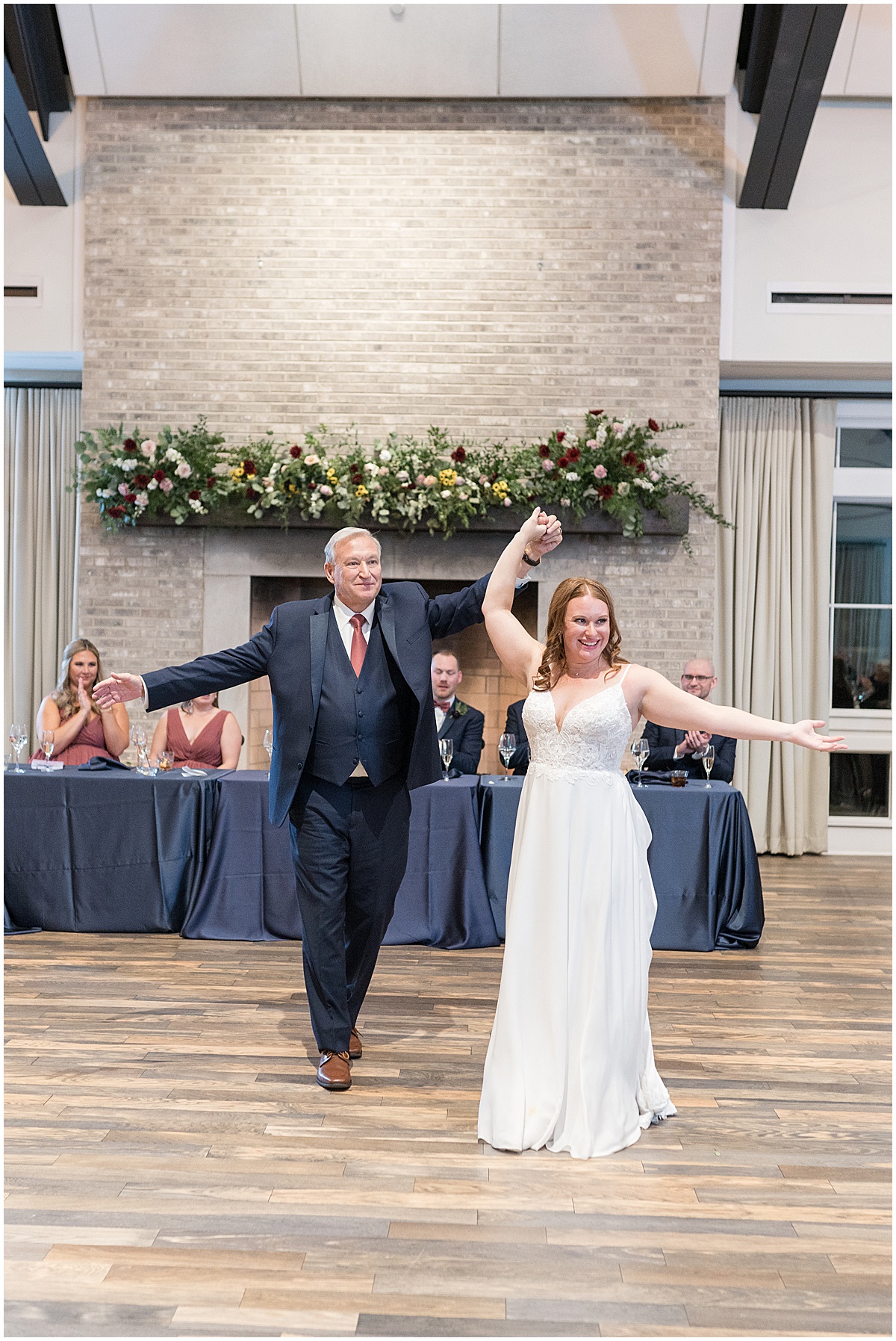 Parent dancing at Iron & Ember events wedding in Carmel, Indiana