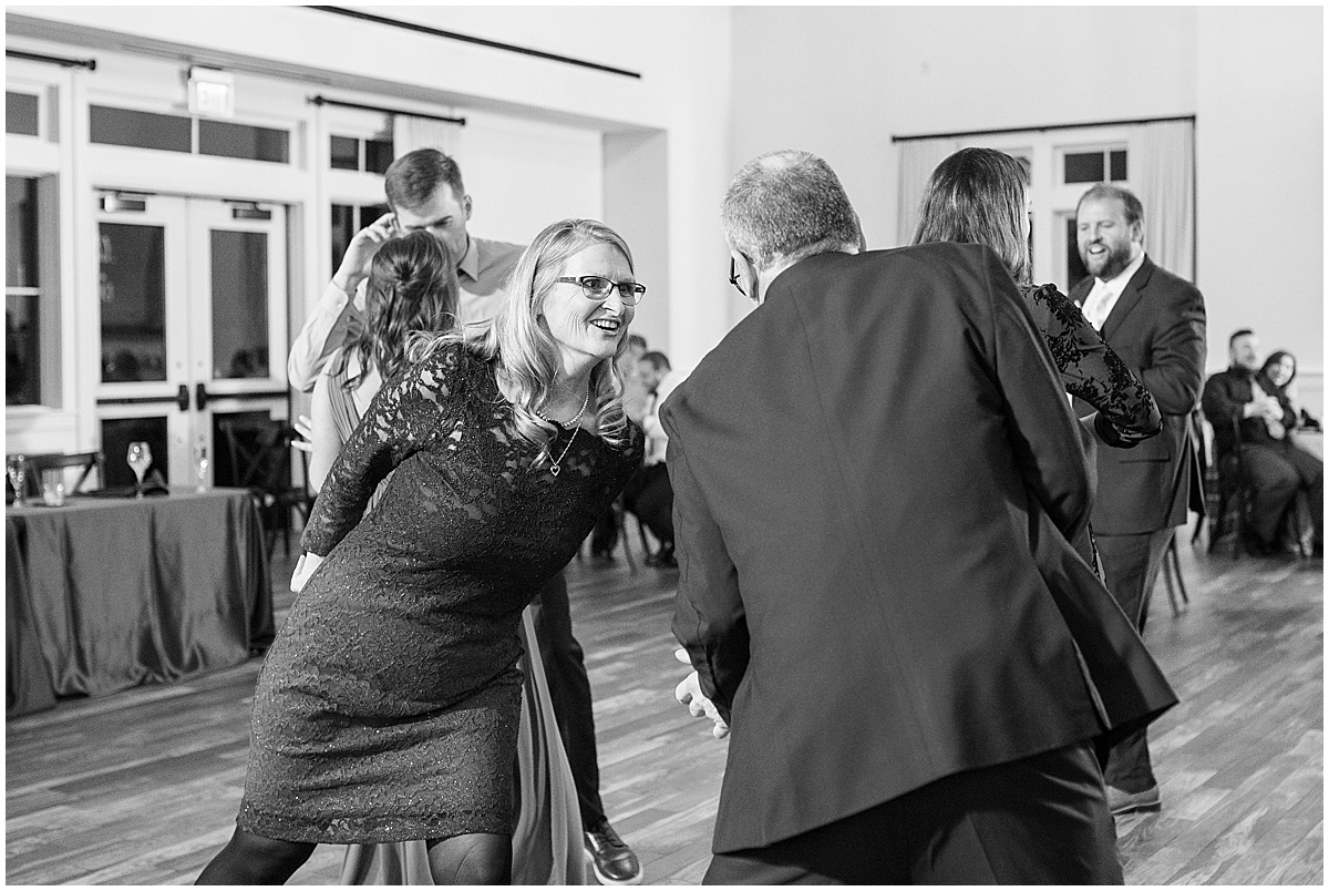 Reception dancing at Iron & Ember events wedding in Carmel, Indiana