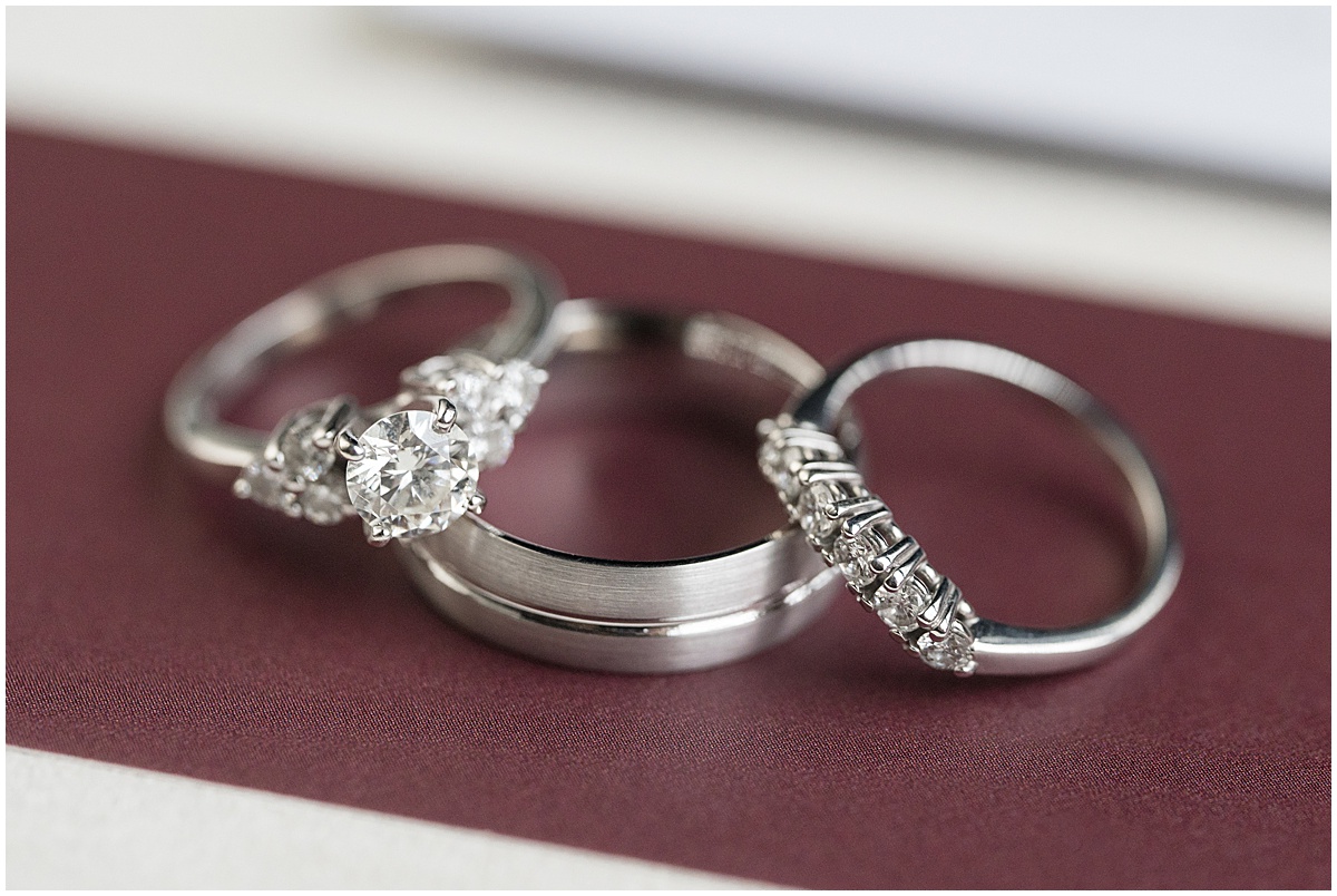 Ring detail for Allure on the Lake wedding in Chesterton, Indiana