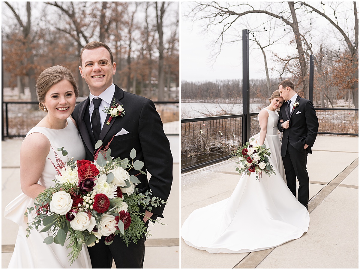 Couple out by the lake before Allure on the Lake wedding in Chesterton, Indiana
