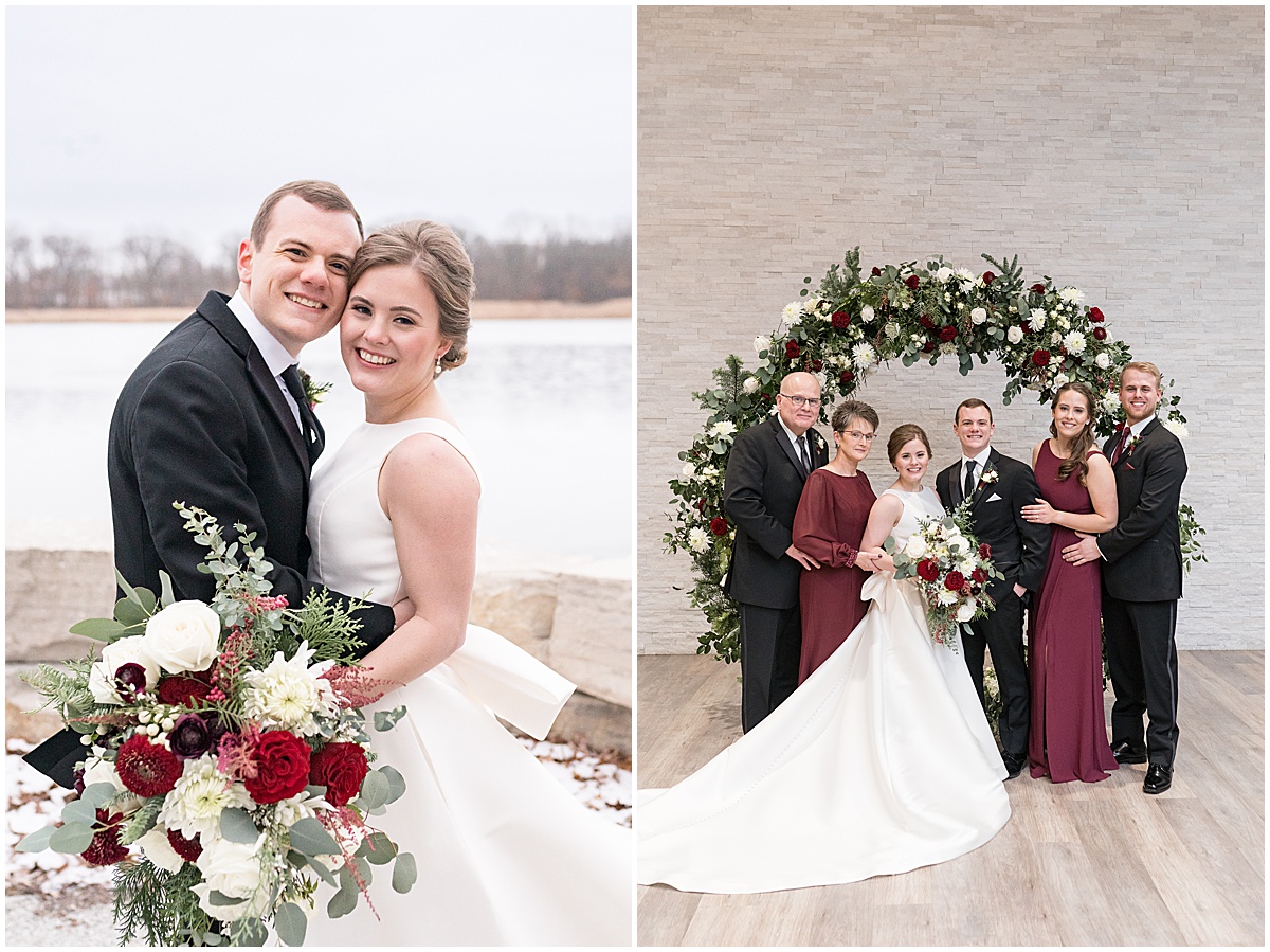 Family photos after Allure on the Lake wedding in Chesterton, Indiana