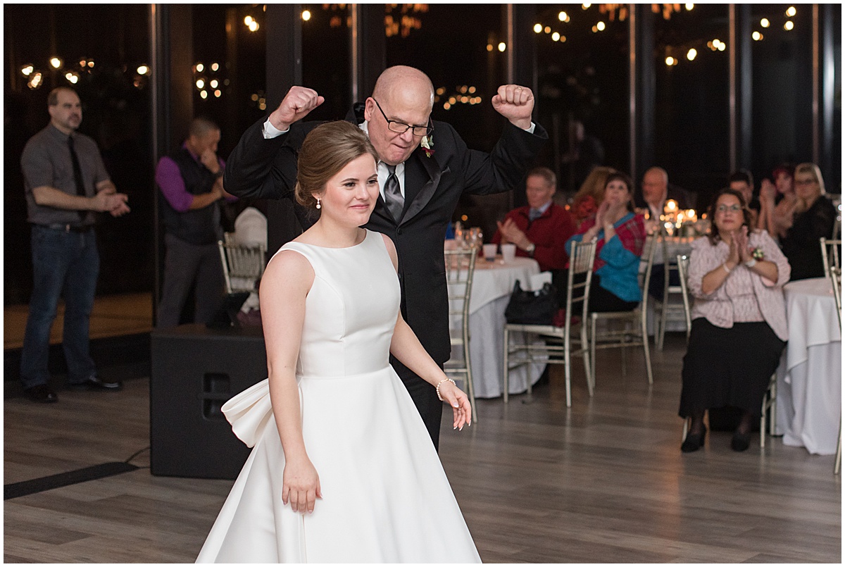 Father daughter dance at Allure on the Lake wedding in Chesterton, Indiana