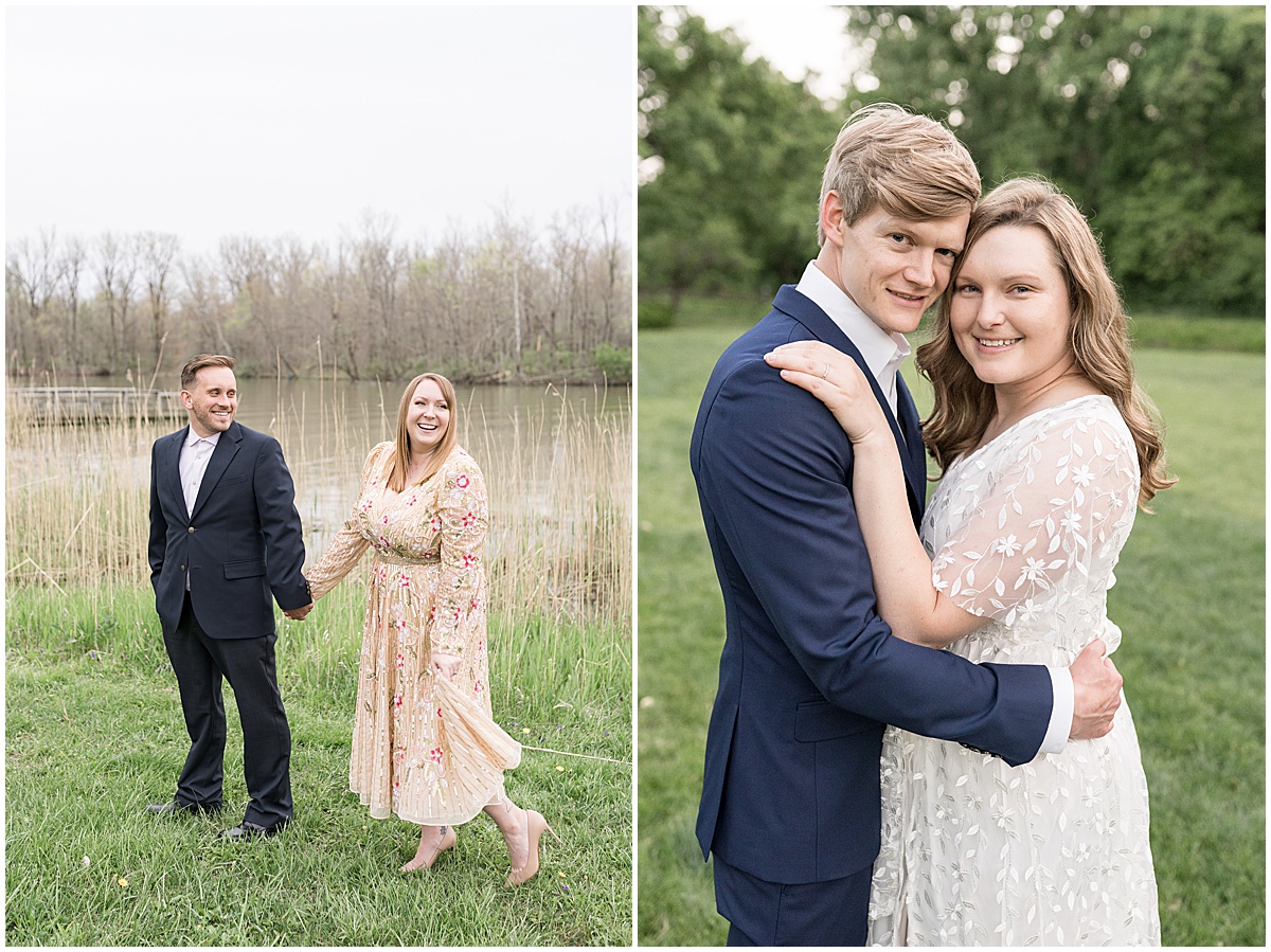 Couple walks along Wildcat Creek Reservoir featured in the “Victoria Rayburn Photography Best of Engagement Photos 2022” blog post.
