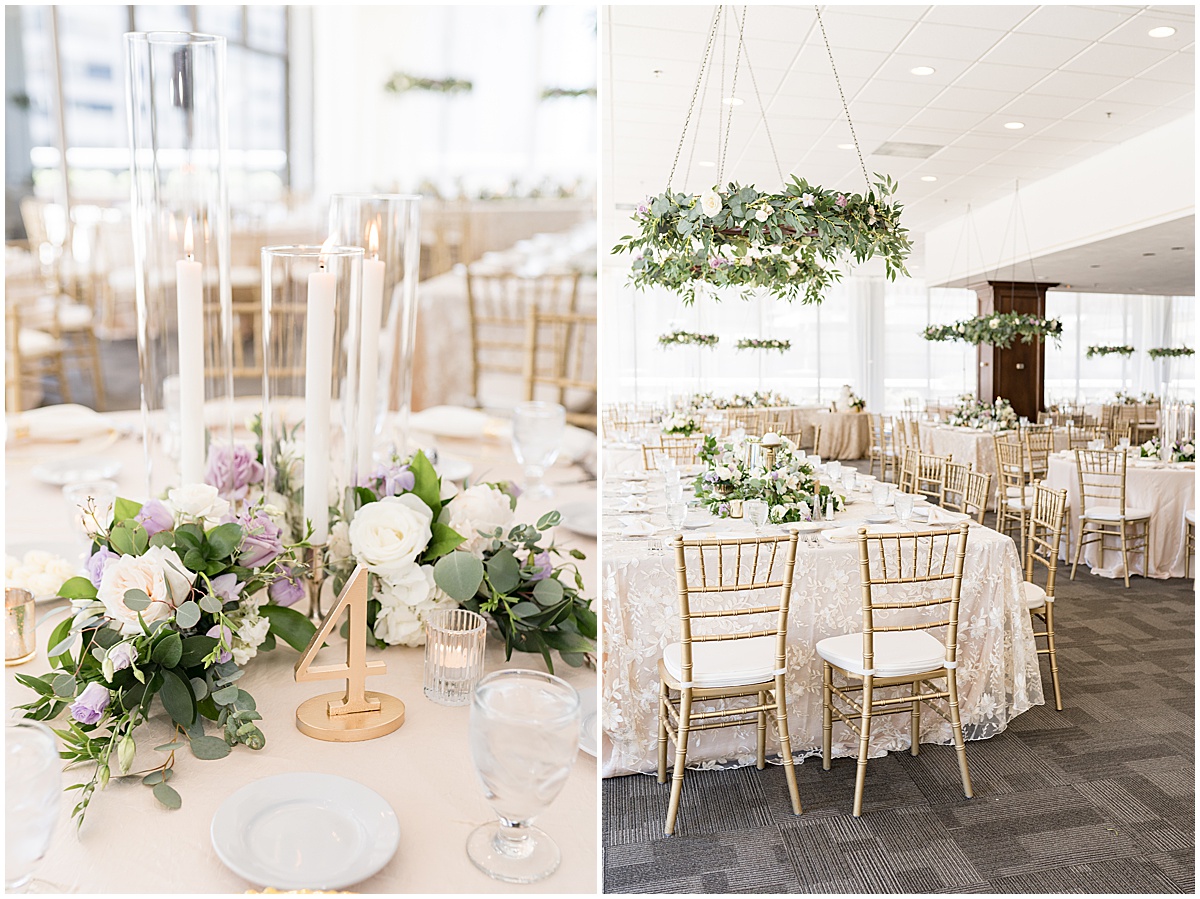 Reception details for Purdue Memorial Union wedding photographed by Victoria Rayburn Photography