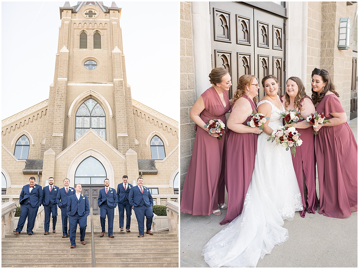Bridal Party at December wedding at New Journey Farms in Lafayette, Indiana photographed by Victoria Rayburn Photography