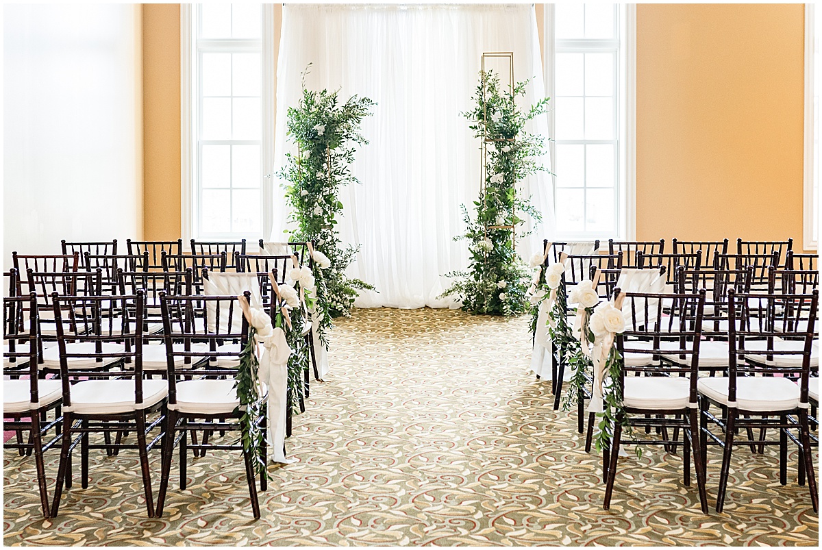 Wedding aisle for Delphi Opera House wedding photographed by Victoria Rayburn Photography