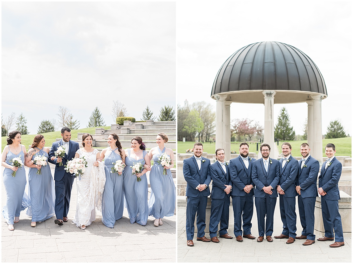 Bridal party at Finley Creek Vineyards wedding in Zionsville, Indiana photographed by Victoria Rayburn Photography