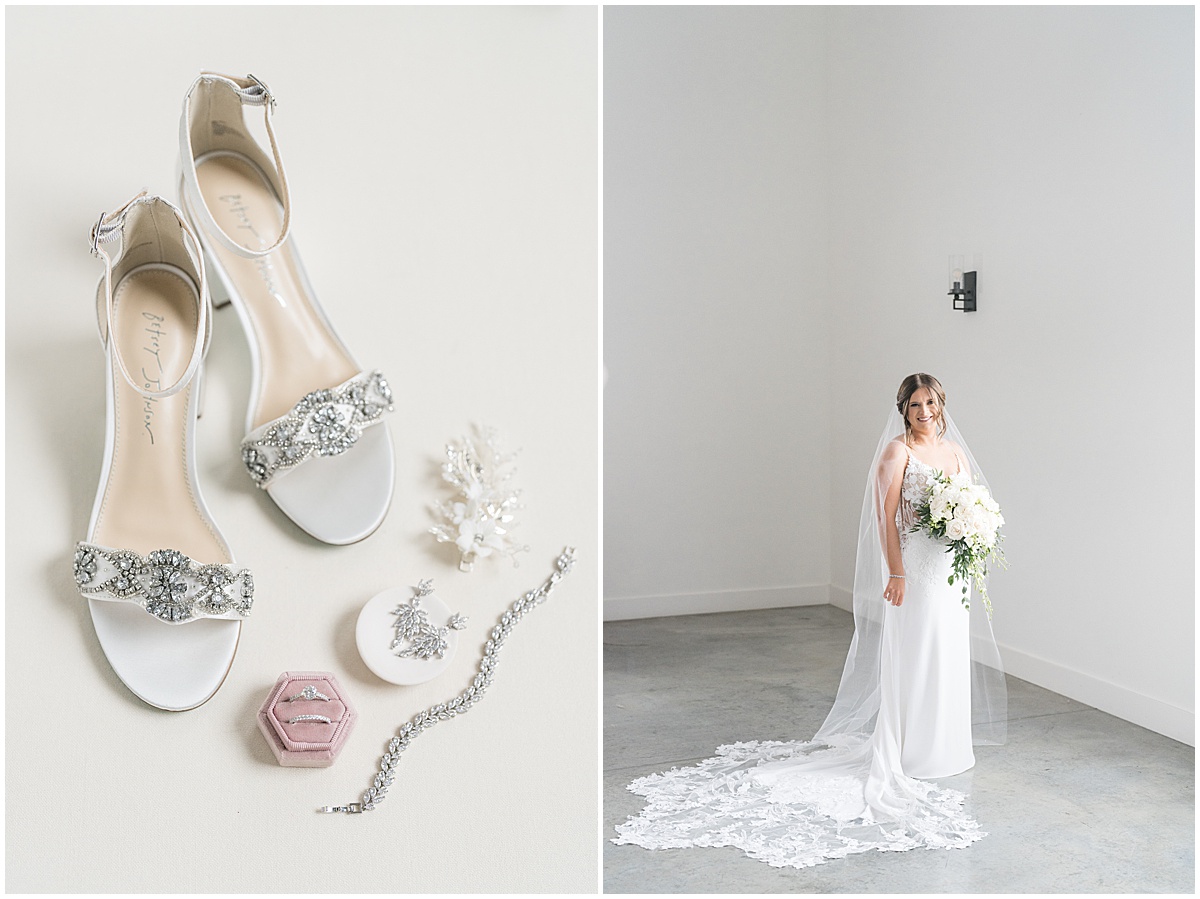Bridal details for wedding at New Journey Farms in Lafayette, Indiana photographed by Victoria Rayburn Photography