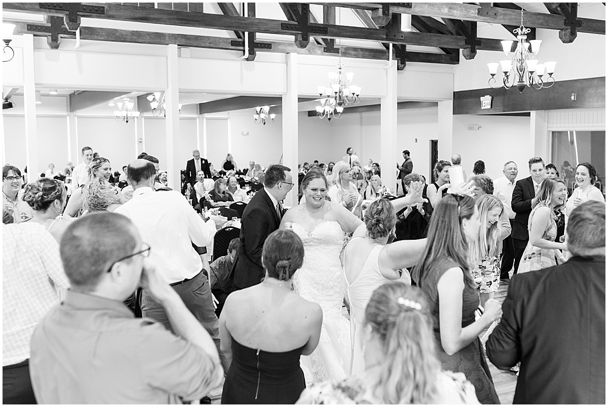Reception dancing at Klubhaus 61 wedding in Jasper, Indiana