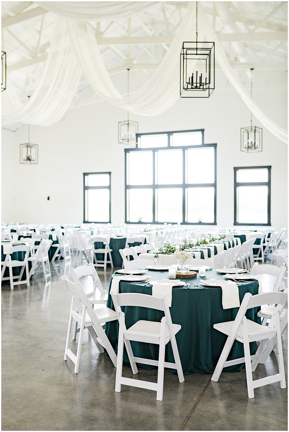 Reception space for wedding at New Journey Farms in Lafayette, Indiana