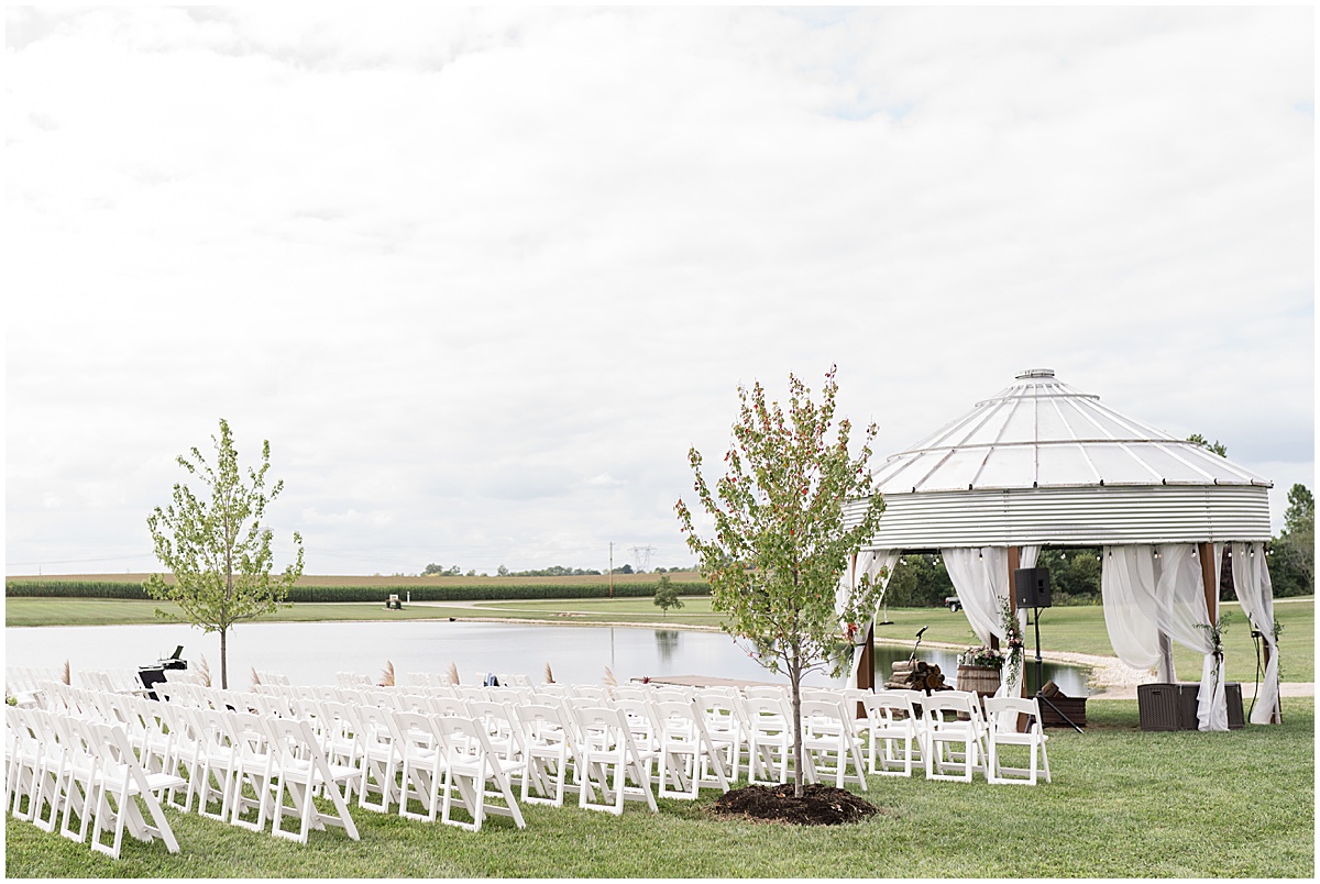 Ceremony space for private property wedding in Peru, Indiana