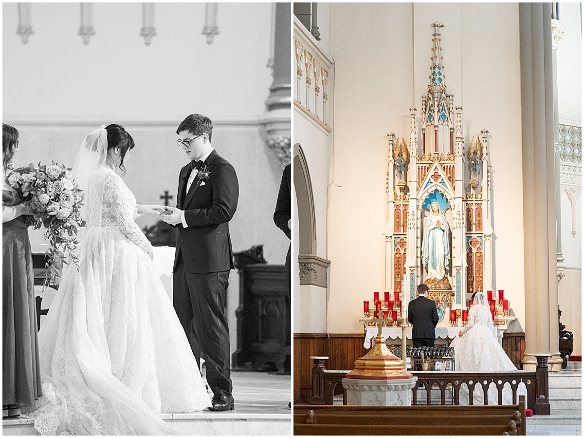 Wedding at Saint John the Evangelist Church in downtown Indianapolis